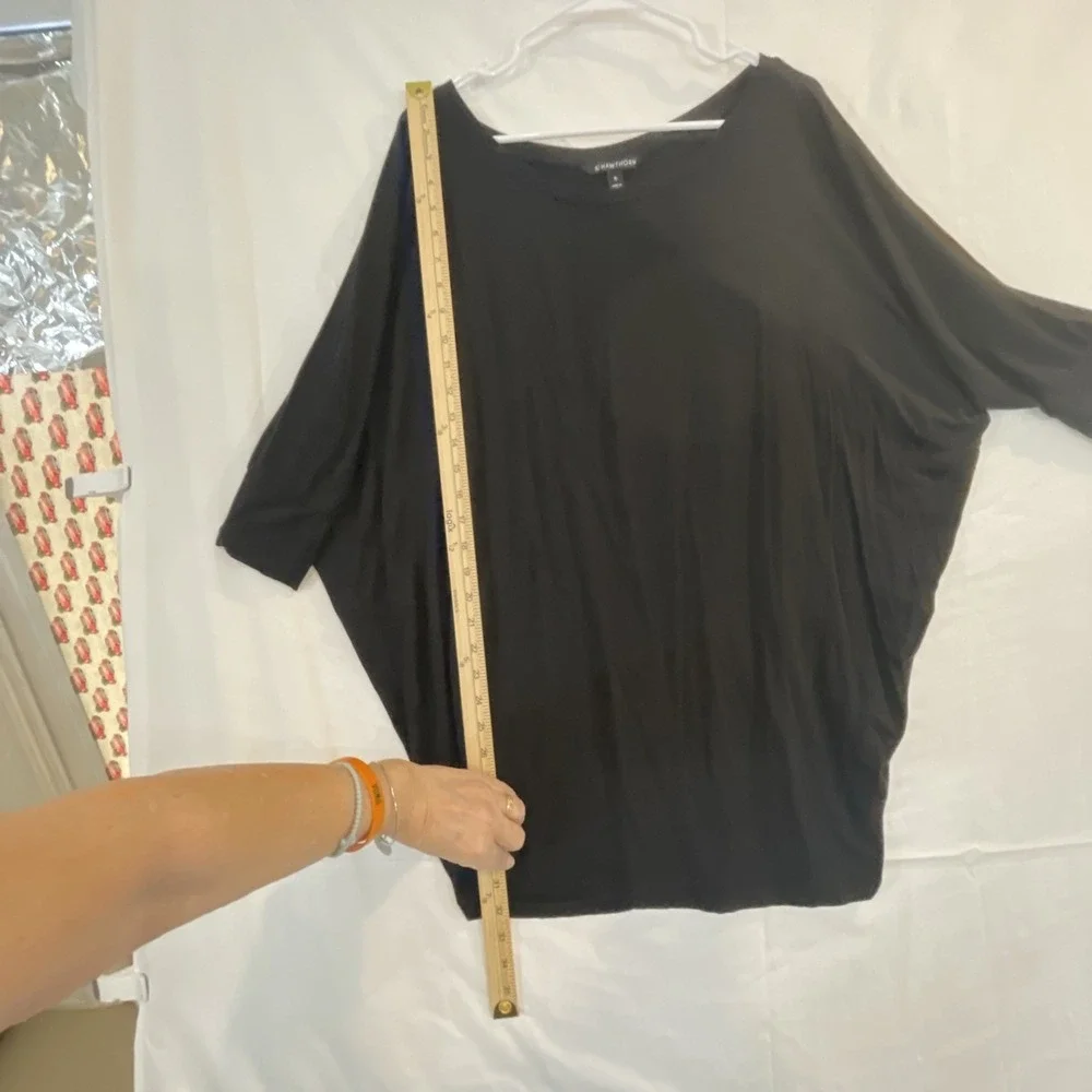 41 hawthorn Anthropologie Dolman‎ Sleeve Womens Sz XL Modal Black Mini Dress